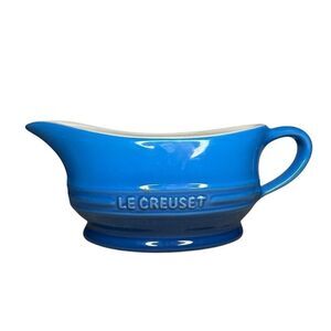 Le Creuset Gravy Boat Serving Caribbean Blue Stoneware